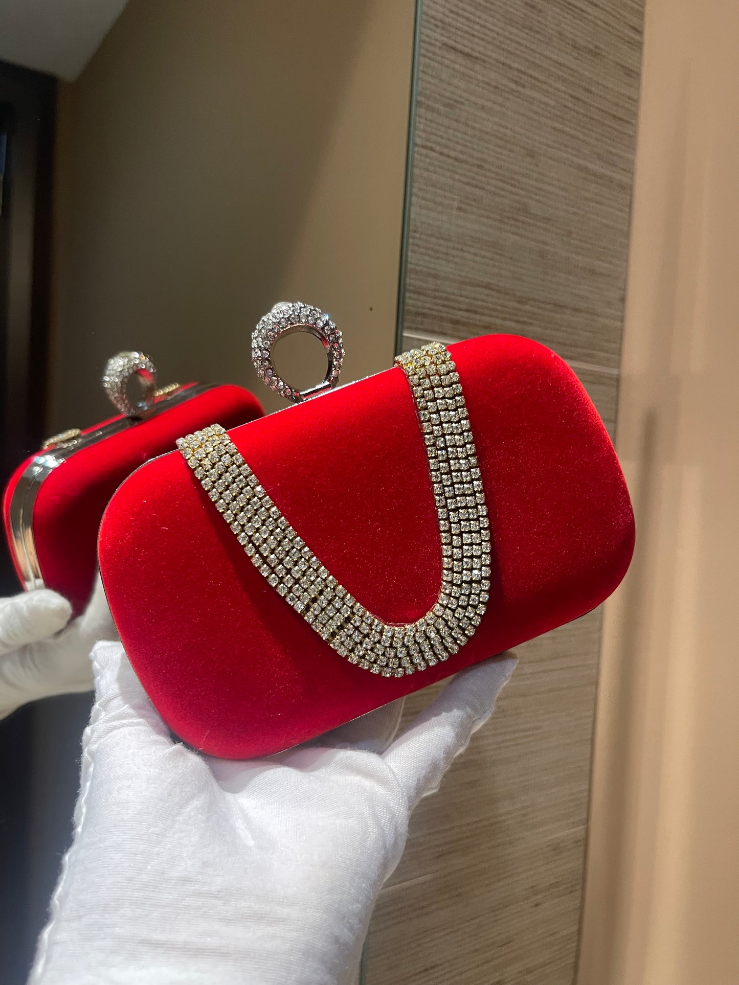 Bolsos de noche de terciopelo de lujo para mujer.