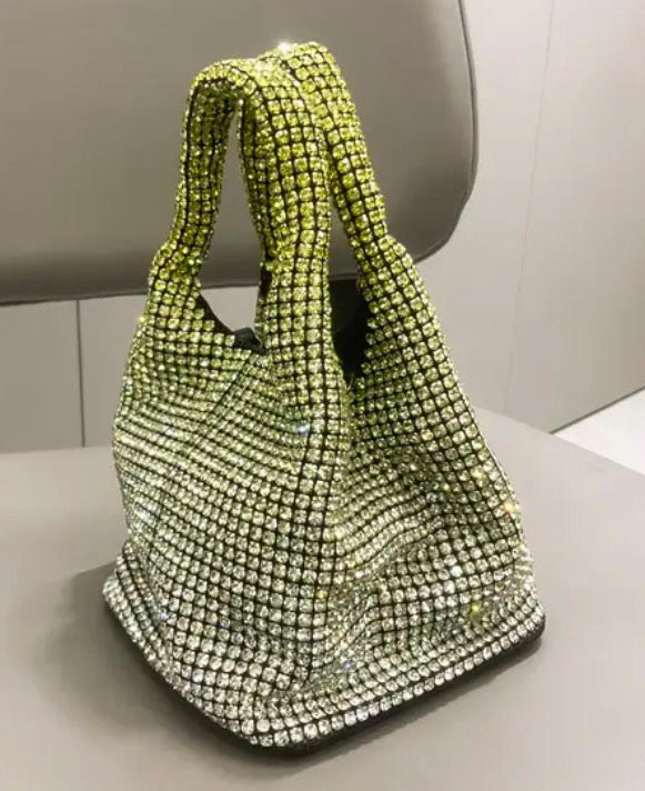 Bolso de mano de cristal brillante c/strap