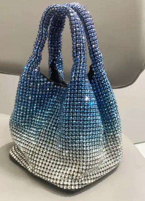 Bolso de mano de cristal brillante c/strap