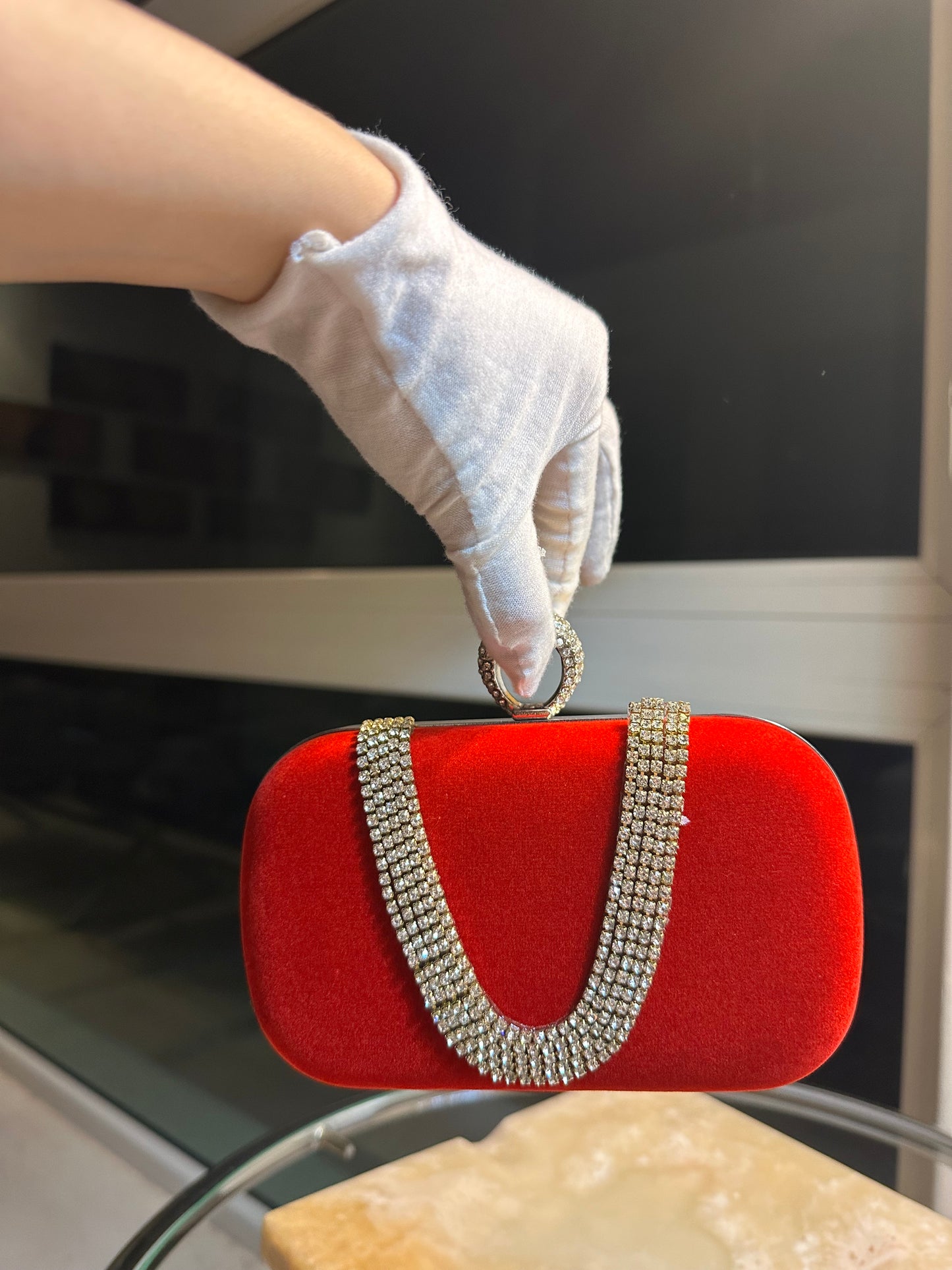 Bolsos de noche de terciopelo de lujo para mujer.