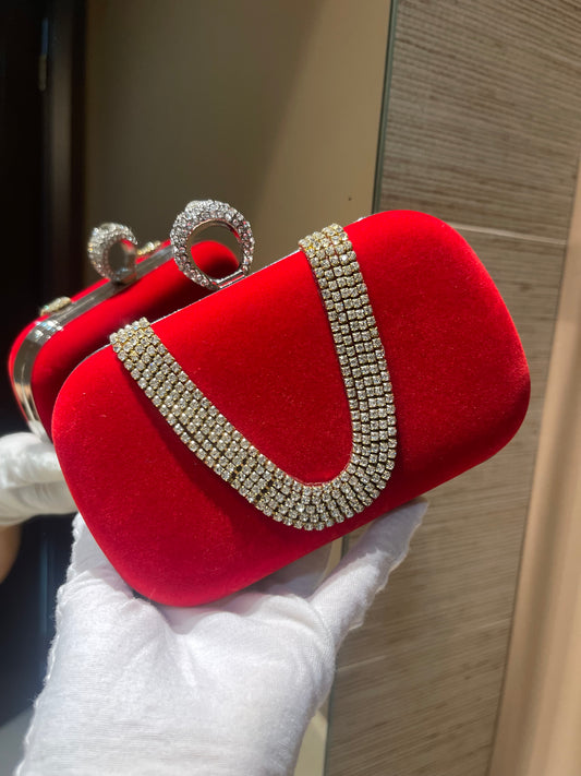 Bolsos de noche de terciopelo de lujo para mujer.