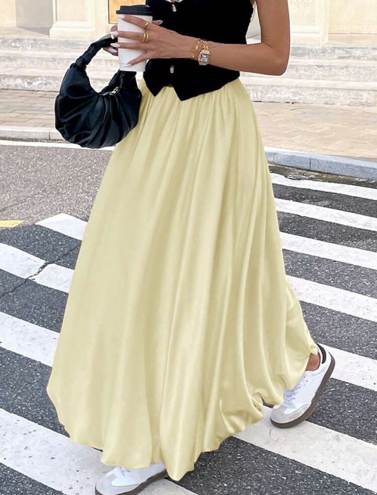 Long baby yellow skirt