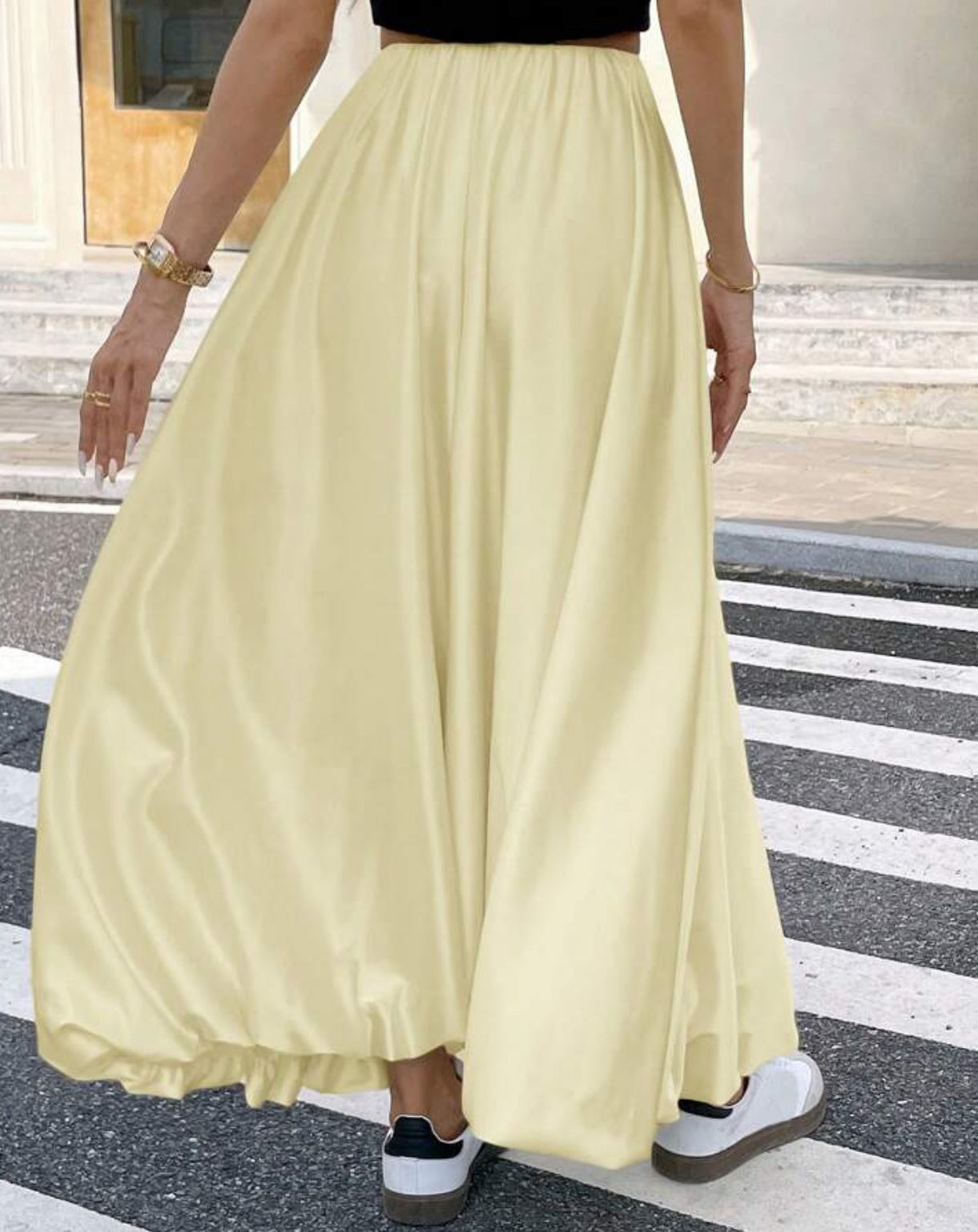 Long baby yellow skirt