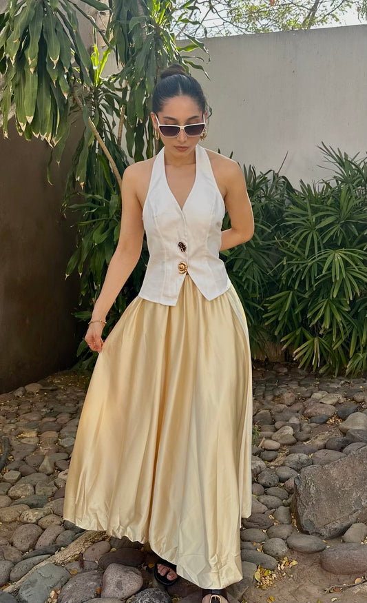 Long baby yellow skirt